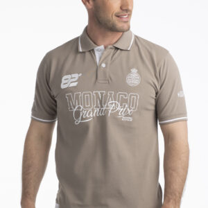 POLO TAUPE OFFICIEL "MONACO GRAND PRIX 2025" POUR HOMME - 2 XL
