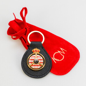 PORTE-CLÉS CUIR & OR "AUTOMOBILE CLUB DE MONACO"