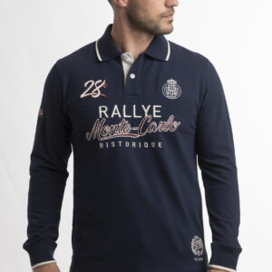 POLO BLEU MARINE OFFICIEL "RALLYE MONTE-CARLO HISTORIQUE 2026" POUR HOMME - S
